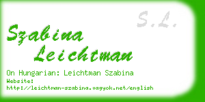 szabina leichtman business card